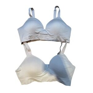 Truekind Everyday Essential Wireless Bra 2 Pack Beige Tan XL Seamless Comfort